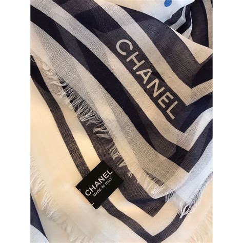 vintage chanel cashmere blend stamp scarf|cashmere Chanel scarf for women.